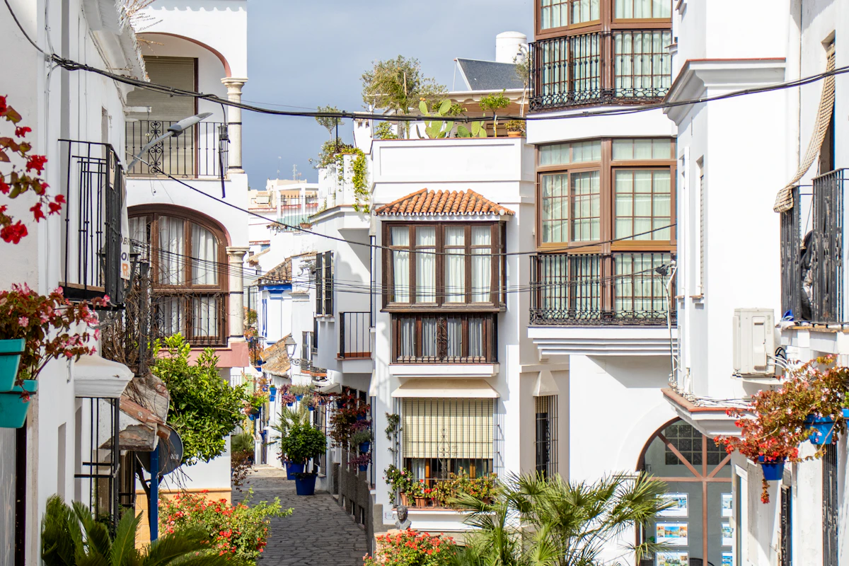 View of Estepona, on the Costa del Sol in Málaga province