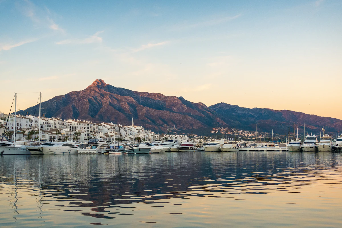 View of Marbella, on the Costa del Sol in Málaga province